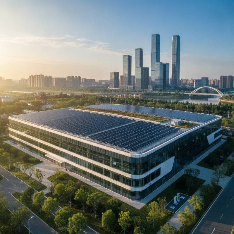 Sustainable cleanroom facility with solar panels