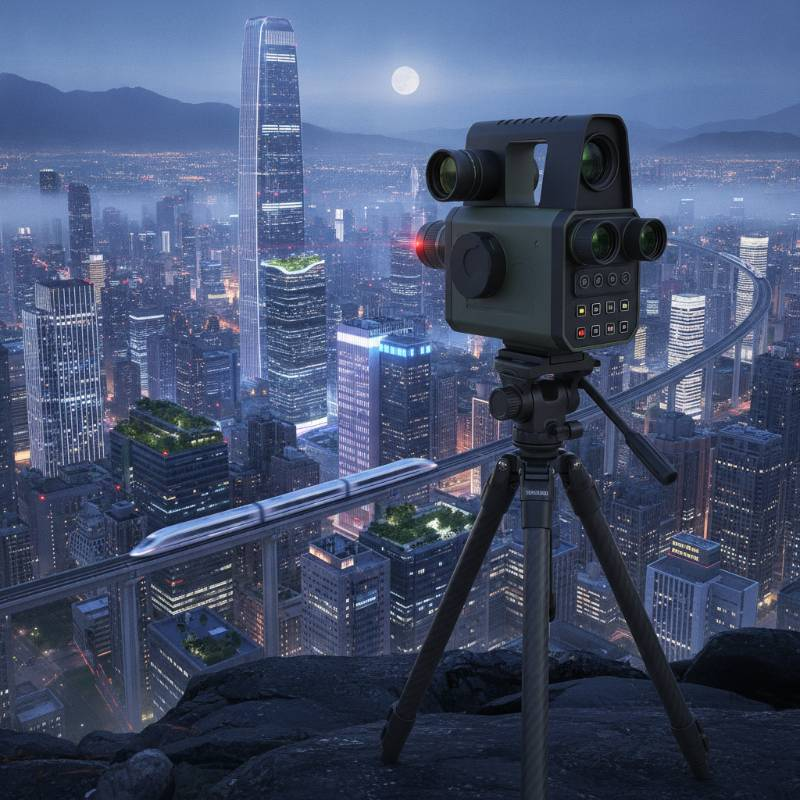 Tactical laser target designator on tripod