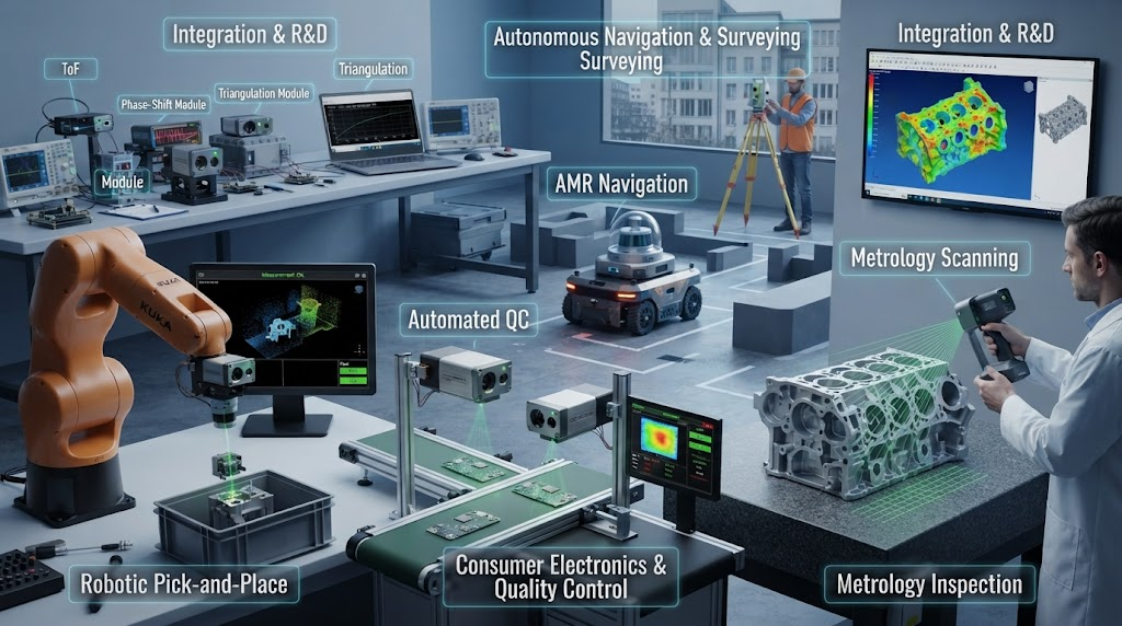 Diverse laser ranging applications